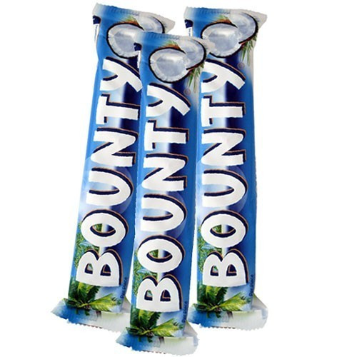 Bounty 57g X 3 Chocolate Bars (Coconut Covered Milk Chocolate)