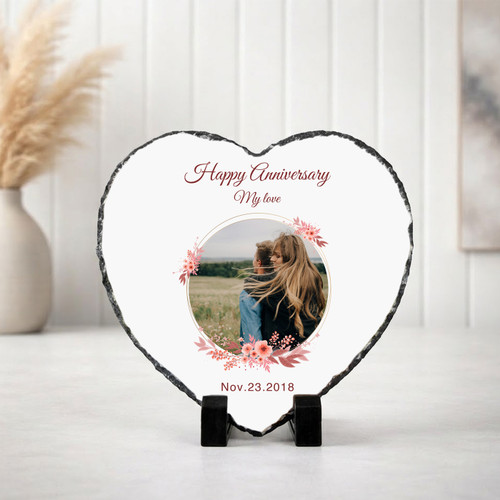 Personalized Anniversary Slate Photo Frame