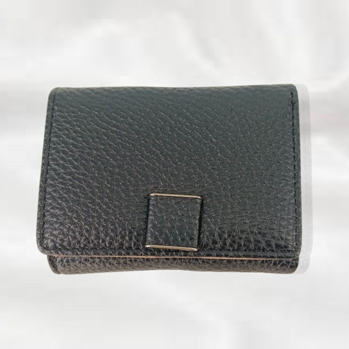 Boershi Stylish Black PU Leather Trifold Wallet for Women