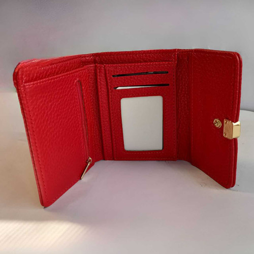 Premium Red PU Leather Trifold Wallet BG-1563