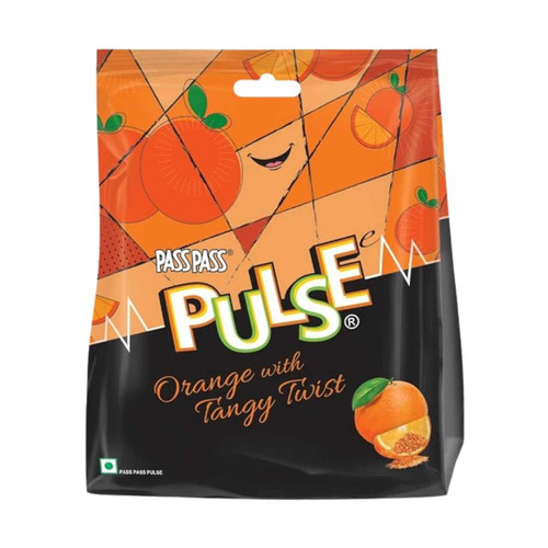 Pulse Orange With Tangy Twist Candy - 202.5 g, 50 Pieces 8904340700359