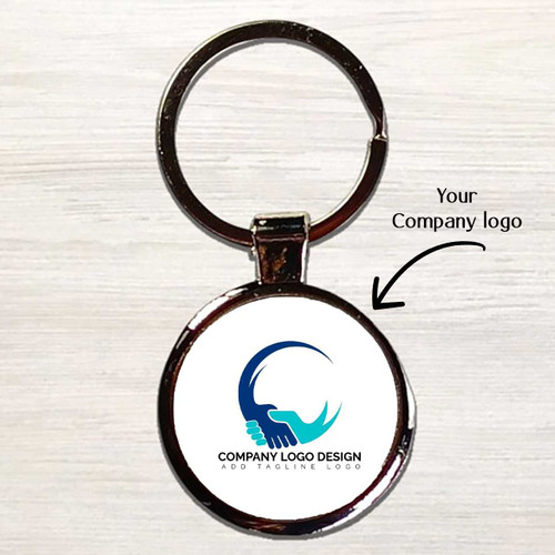 Personalized Metal Keychain with Logo Print DKG-270