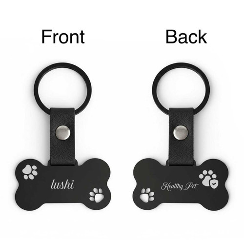 Personalized Pet Leash Charm with Name & Message DKG-271