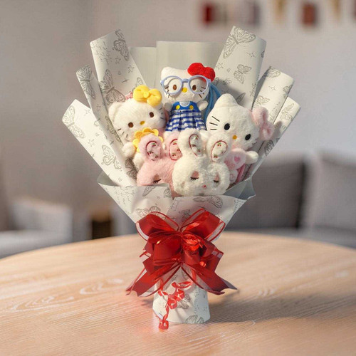 Soft & Colorful Plush Keychain Surprise Bouquet DKG-278