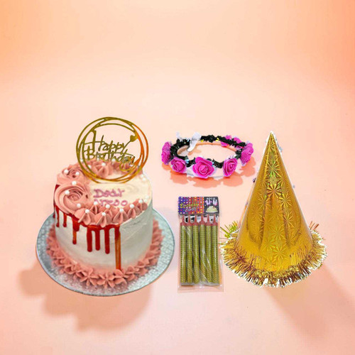 Birthday Essentials Set with Cake – Biratnagar Only BRT-AM-4