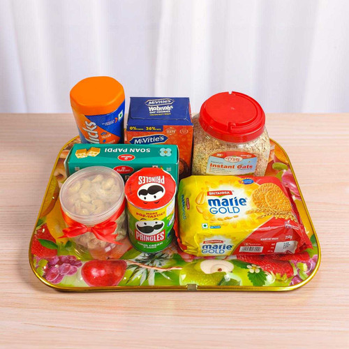 Healthy Snacks & Treats Gift Hamper with Oats, Cookies & Dry Fruits DKG-306