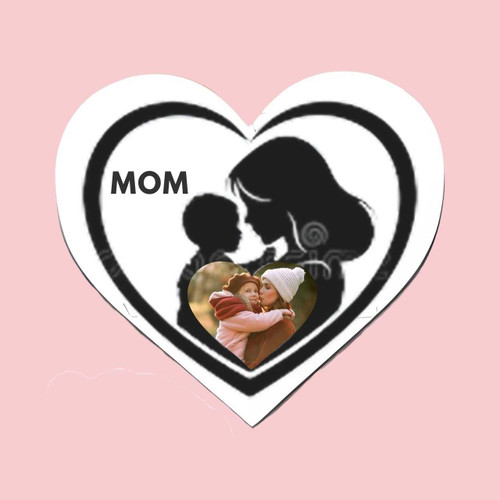 Personalized Heart Shape Mom Photo Fridge Magnet DKG-353