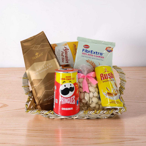Snacks Gift Basket with Rakura Tea & Badam Drink JNK-6860