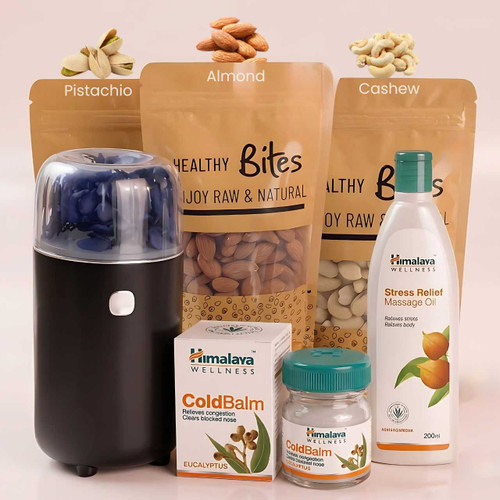 Calm & Care Gift Set with Relaxing Essentials & Nut Mix SK-2335
