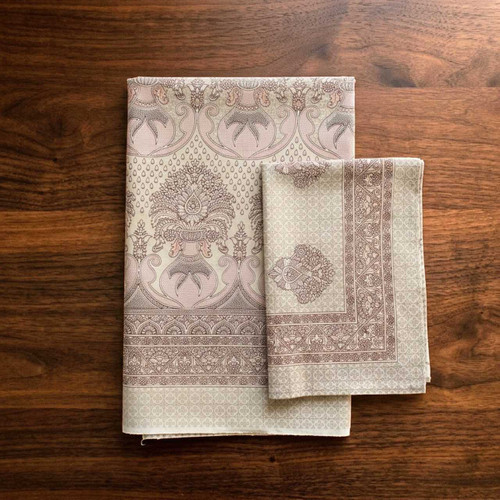 Baby Pink Floral Pattern Cotton Bed Sheet Set -Queen Size BSC-22