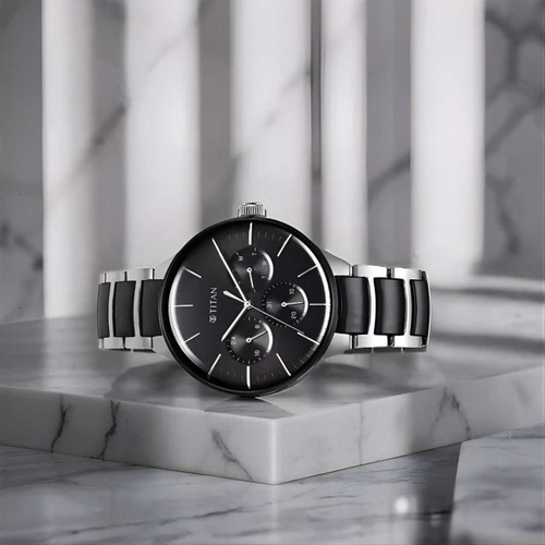 Titan Ceramic Fusion Black Dial Men’s Watch 90148KD01