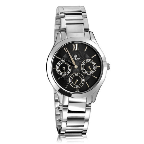 Titan Black Dial Analog Watch for Women-2570SM02 Titan Black Dial Analog Watch for Women-2570SM02