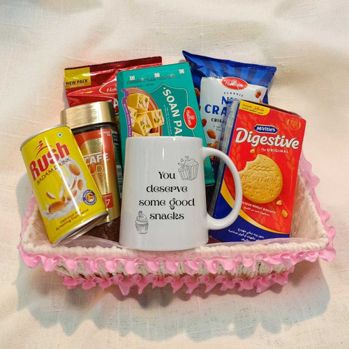 Printed Mug with Premium Snacks & Coffee Combo AM-25