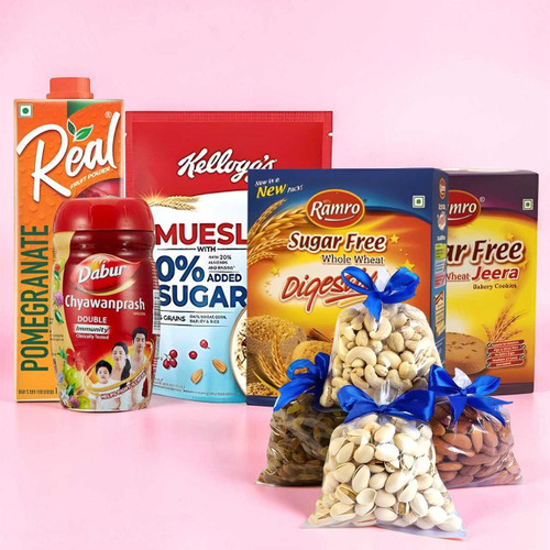 Sugar Free Goodness & Premium Dry Fruits Hamper DKG-556