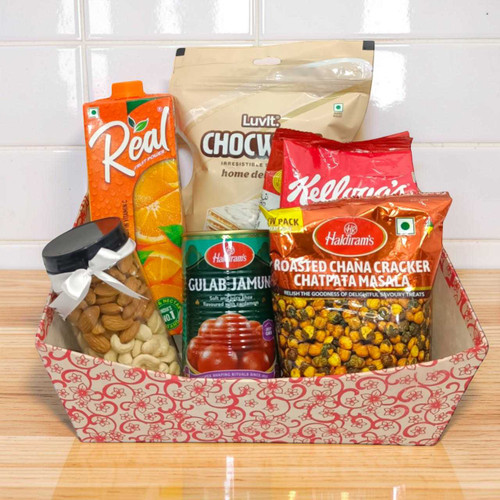 Wholesome Treats Floral Gift Box AM-45