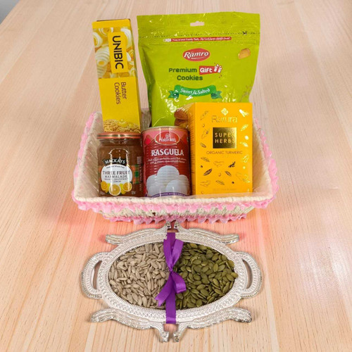Herbal Tea & Sweet Delight Gift Basket AM-53