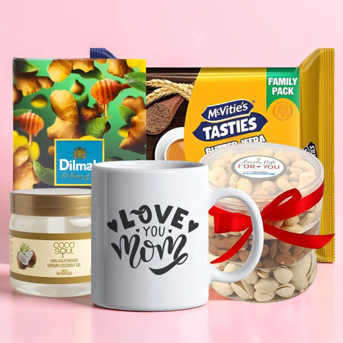 Premium Healthy Treats Gift Set for Mom With Luxury Tea & Nuts SK-2375