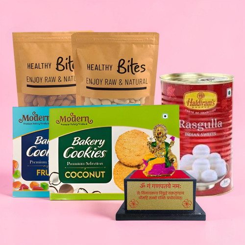 Divine Blessings Ganesh Ji Gift Hamper with Nuts