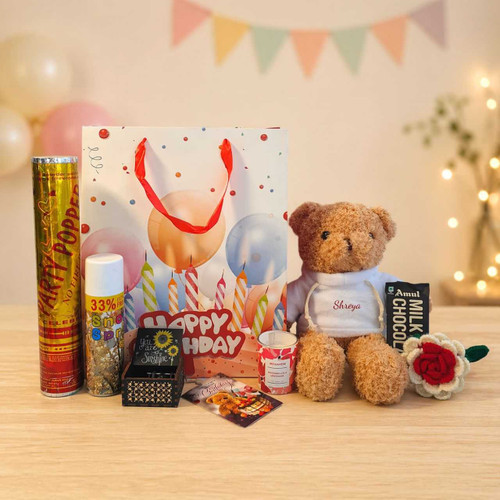 Birthday Celebration Gift Hamper with Party Popper & Snow Spray SK-2380