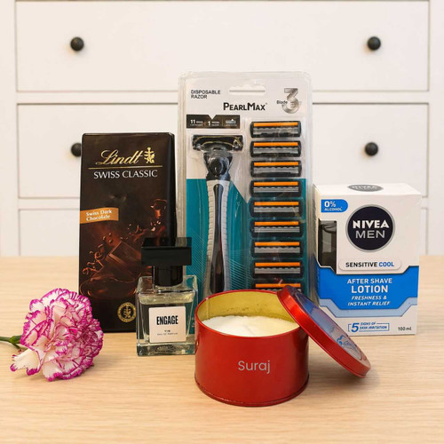 Men’s Grooming & Indulgence Gift Combo – Engage, Nivea & Lindt Set SPM-769