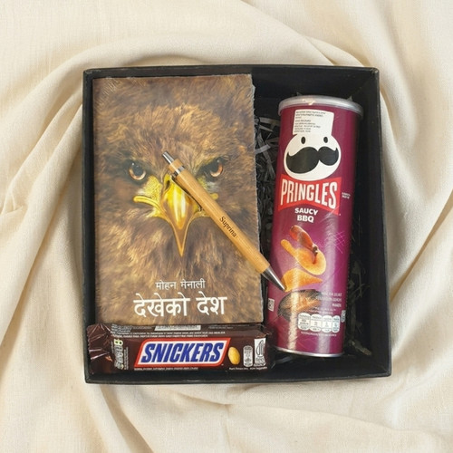 Personalized Pen & Book Lover’s Gift Box With Snacks