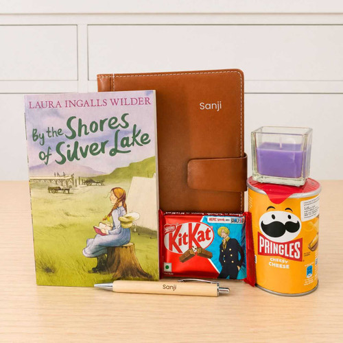 Personalized Notebook & Pen Gift Set with Snacks & Candle for Her JNK-6980