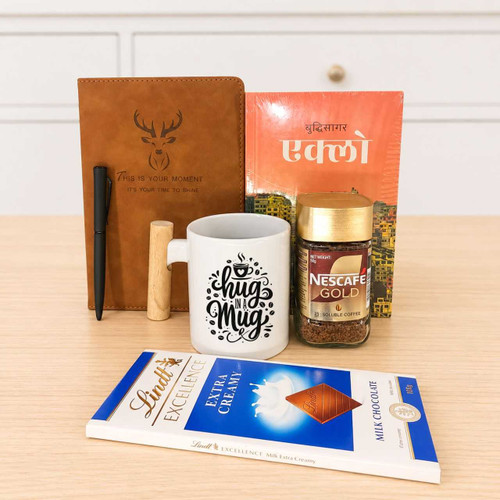 Luxury Coffee & Reading Gift Hamper with Mug and Notebook Set SK-2471