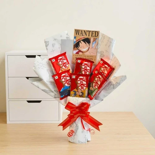 Anime Lover’s KitKat Bouquet Featuring One Piece Character SK-2491
