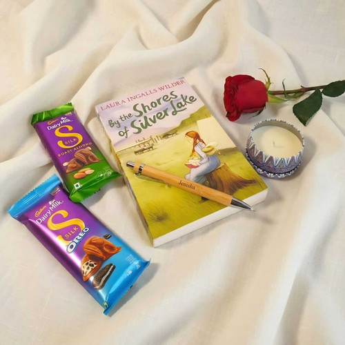 Premium Gift Set with Cadbury Chocolates, Book & Candle JNK-6993