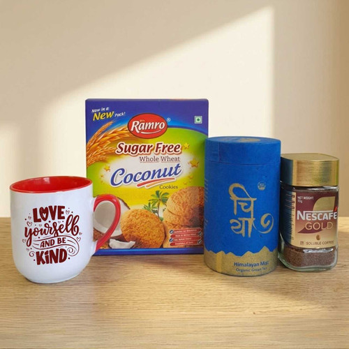 Mug Gift Set with Cookies, Coffee & Tea JNK-7033