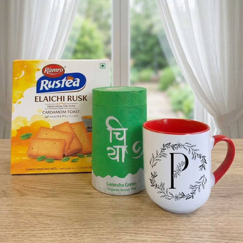 Personalized Mug Gift Set with Tea & Toast JNK-7035