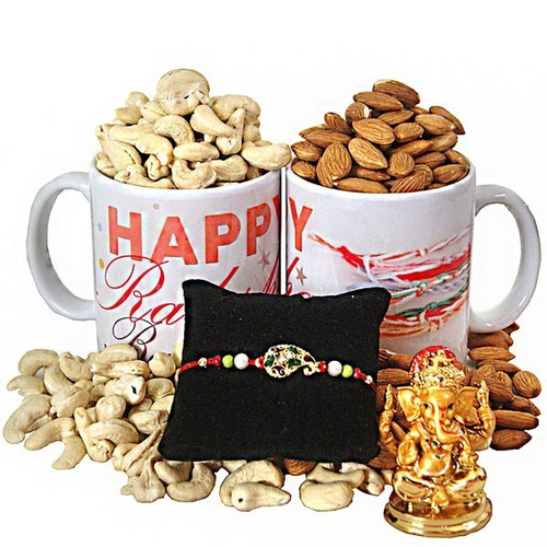 Rakhi Gift - Mug, Dry Nuts & Rakhi