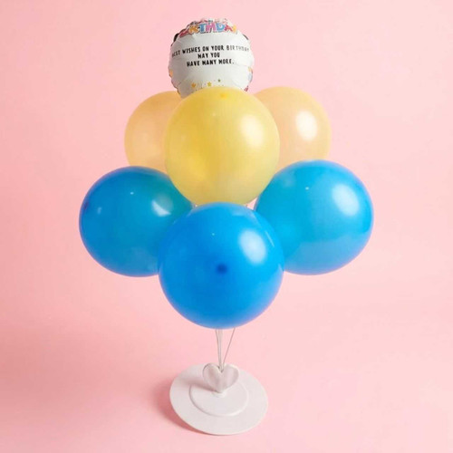 Colorful Birthday Balloon Set with Custom Message Circle Balloon & Stand SK-2678