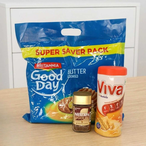 Coffee, Cookies & Health Drink Delight Gift Hamper SK-2725