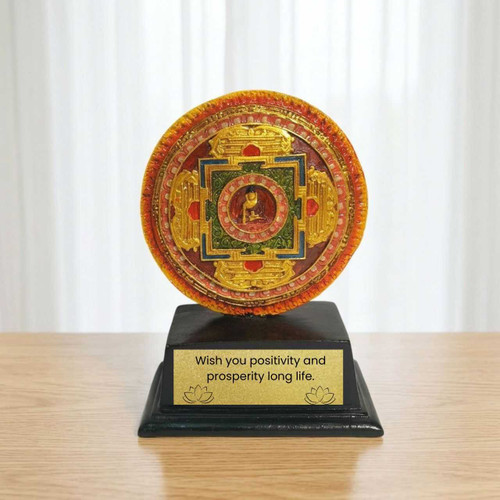 Buddha Mandala Decorative Round Token of Love with Personalized Message TOL-62