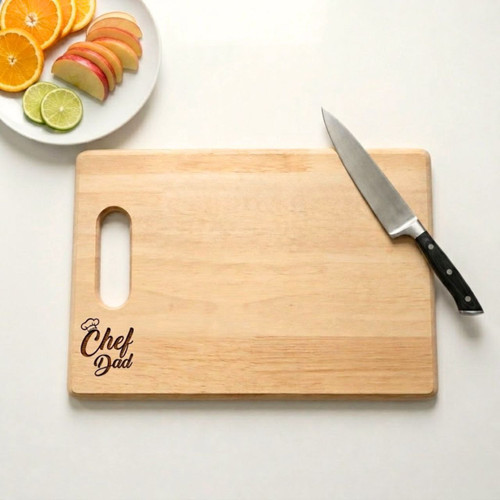 Chef Dad Engraved Wooden Kitchen Chopping Board