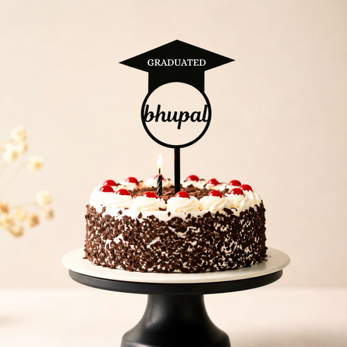 Personalized Graduation Acrylic Cake Topper with Recipient Name