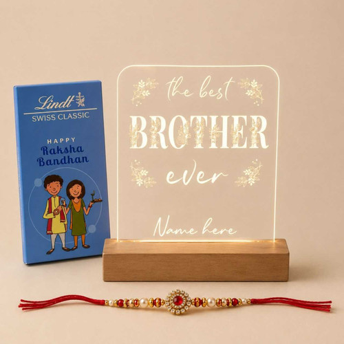 Best Brother Ever Rakhi Glow Gift Set DKG-817
