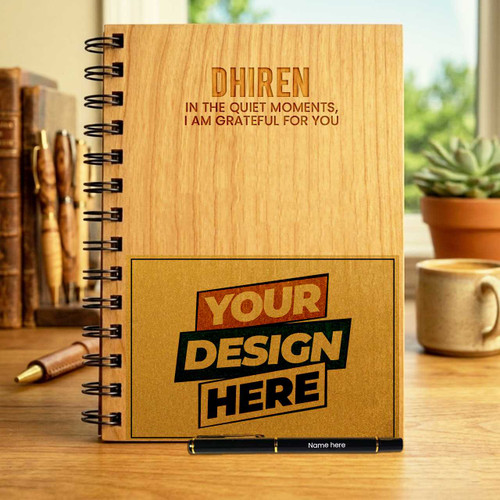 Personalized Memory Gift Set with Wooden Diary & Pen SK-2895