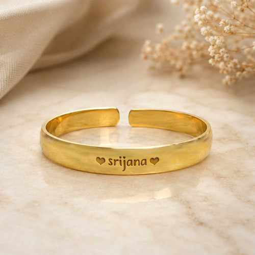 Personalised Recipient Name-Engraved On Open Cuff Bracelet SK-2919