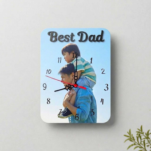 Personalized Best Dad Rectangular Wall Hanging Clock SK-2941