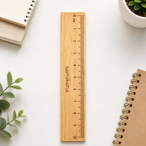 Personalized Wooden Ruler with Name Engraving-10cm SK-2966