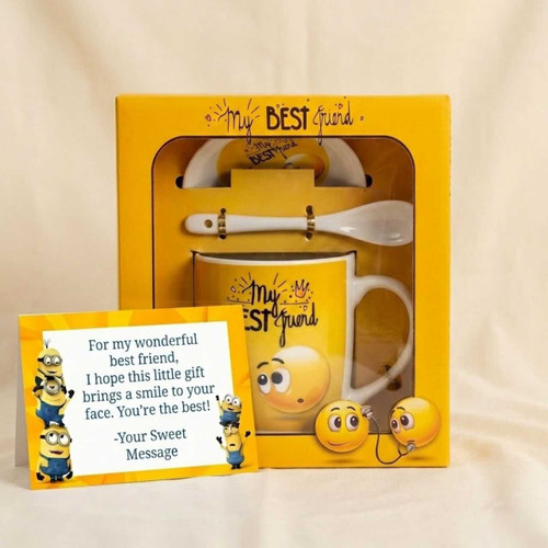 Best Friend Mug Gift Set with Personalized Greeting Card JNK-7272