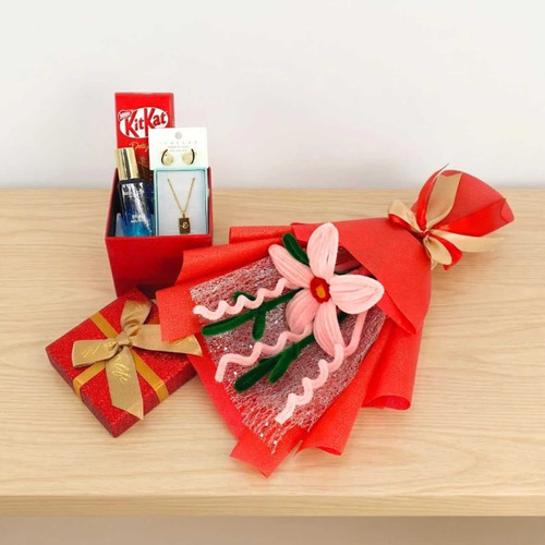 Accessories, Chocolate & Fuzzy Lily Bouquet JNK-7278