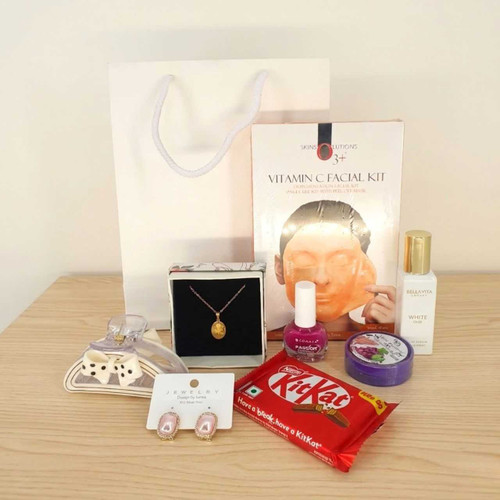 Glowing Beauty Gift Bag with Kitkat Chocolate JNK-7283