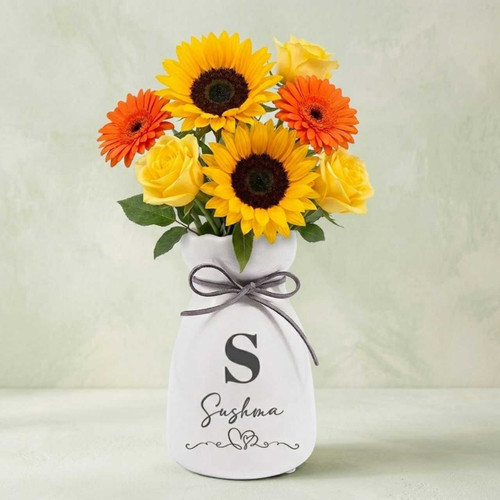 Personalized Floral Vase Gift Set DKG-876