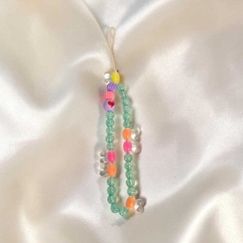 Bunny Bead Cute Mobile Charm Strap with Keychain MKH-03