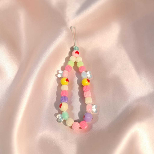 Multicolor Beaded Phone Charm- Color May Vary MKH-04