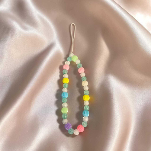 Multi-Color Beaded Phone Strap & Keychain Charm – Versatile Accessory for Bag, Key, and Phone MKH-09