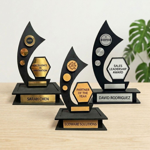 Customizable Corporate Recognition Award Trophy